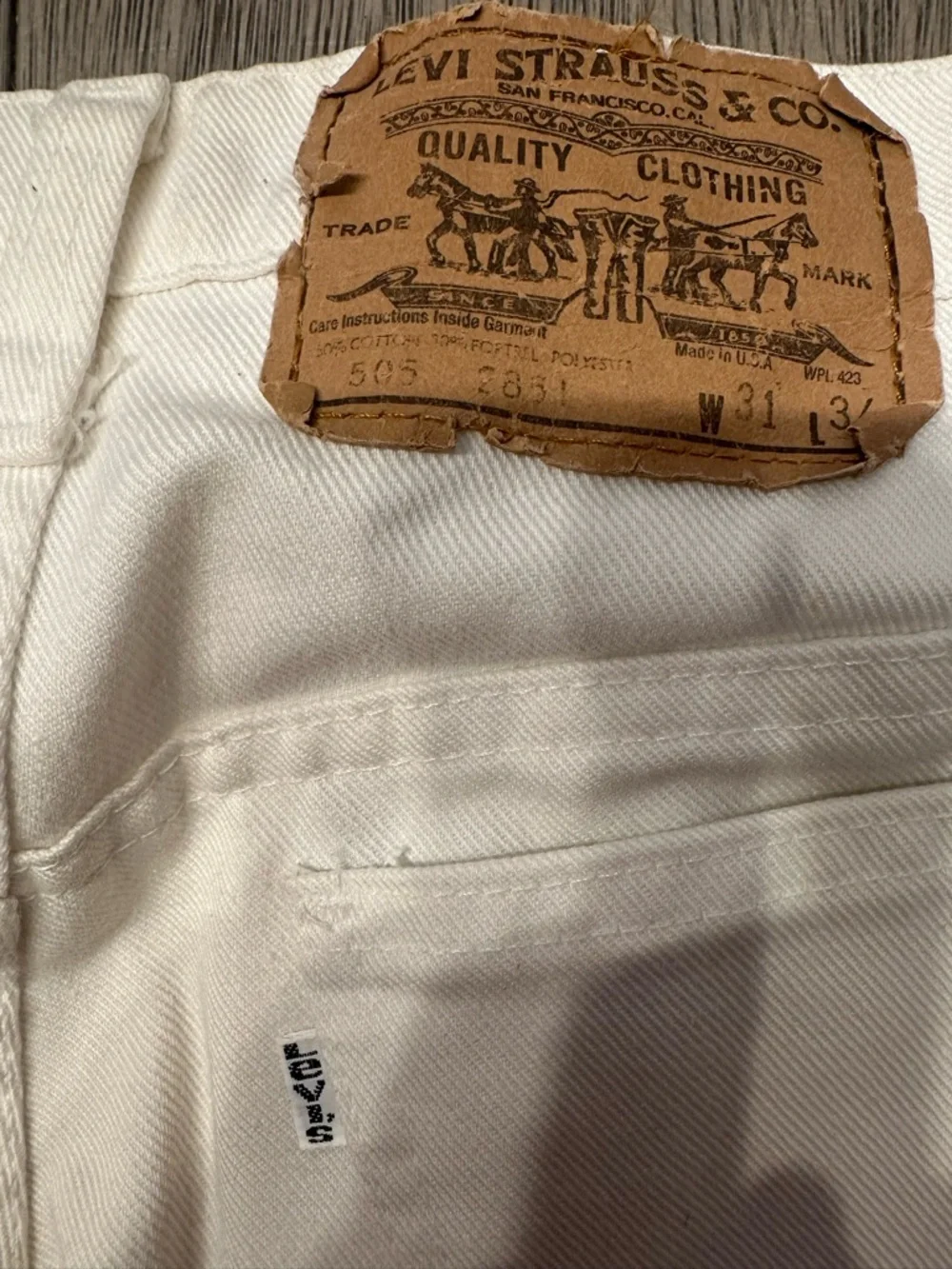 Levi's White Slim Straight Jeans